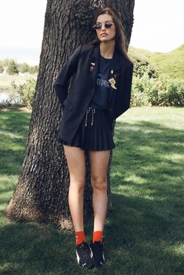 The Upside Wool Cadiz Pleated Mini Skirt