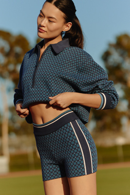 The Upside Lumiere Knit Shorts In Blue