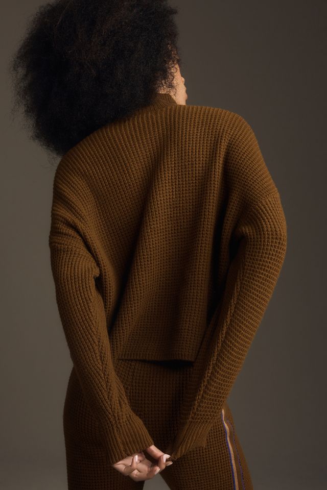 Spiritual Gangster Waffle-Knit Pullover Sweater #1