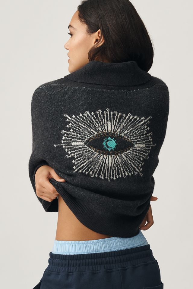 (取寄) スピリチュアル ギャングスター レディース スピリット アイ ロイス カーディガン Spiritual Gangster women Spirit Eye Royce Cardigan Black Spiritual Gangster Women's Spirit Eye Royce Cardigan, Black
