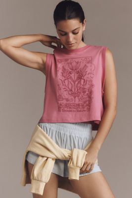 Spiritual Gangster X Anthropologie Crawford Tank Top In Pink