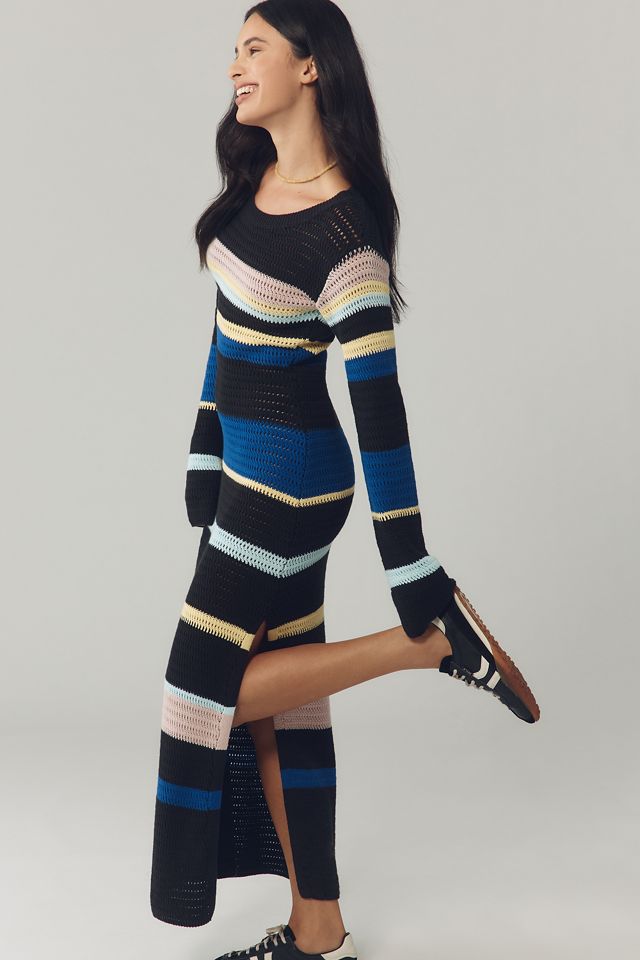 Spiritual Gangster Giselle Long-Sleeve Crochet Midi Dress #3