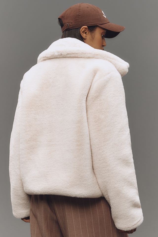 By Anthropologie Faux-Fur Front-Zip Jacket #2