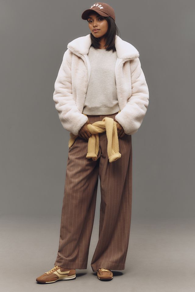 By Anthropologie Faux-Fur Front-Zip Jacket #3