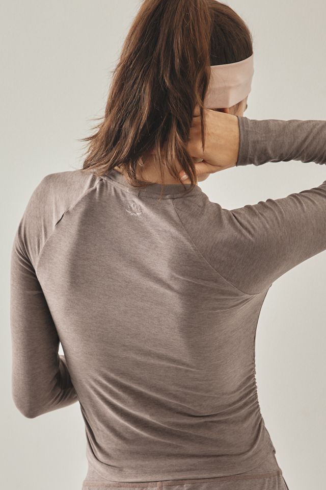 By Anthropologie Long-Sleeve Side-Ruched Crew-Neck Top #2