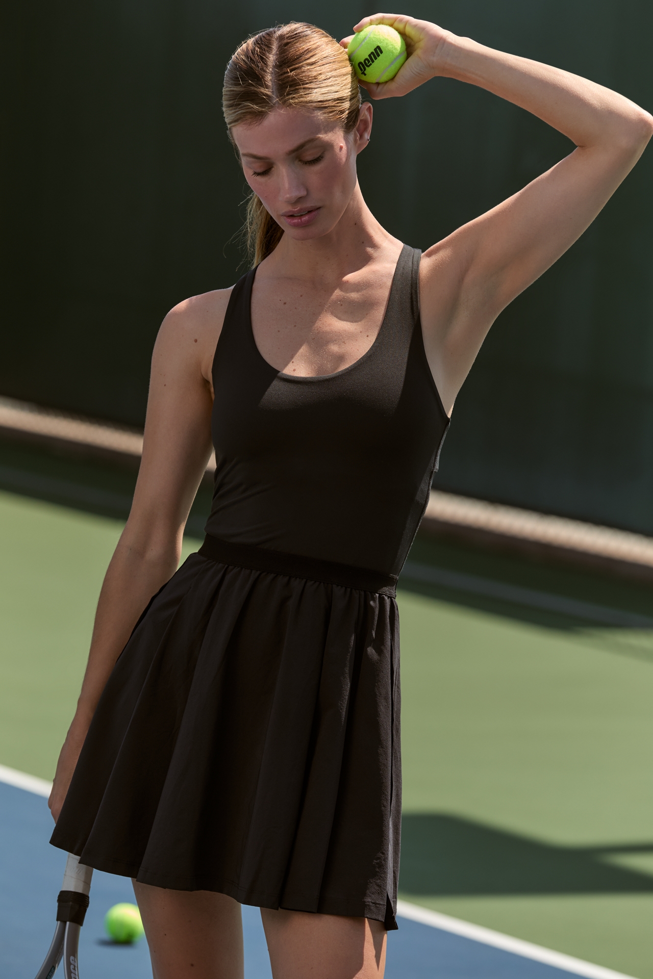 Beyond Yoga Score Pleated Mini Dress