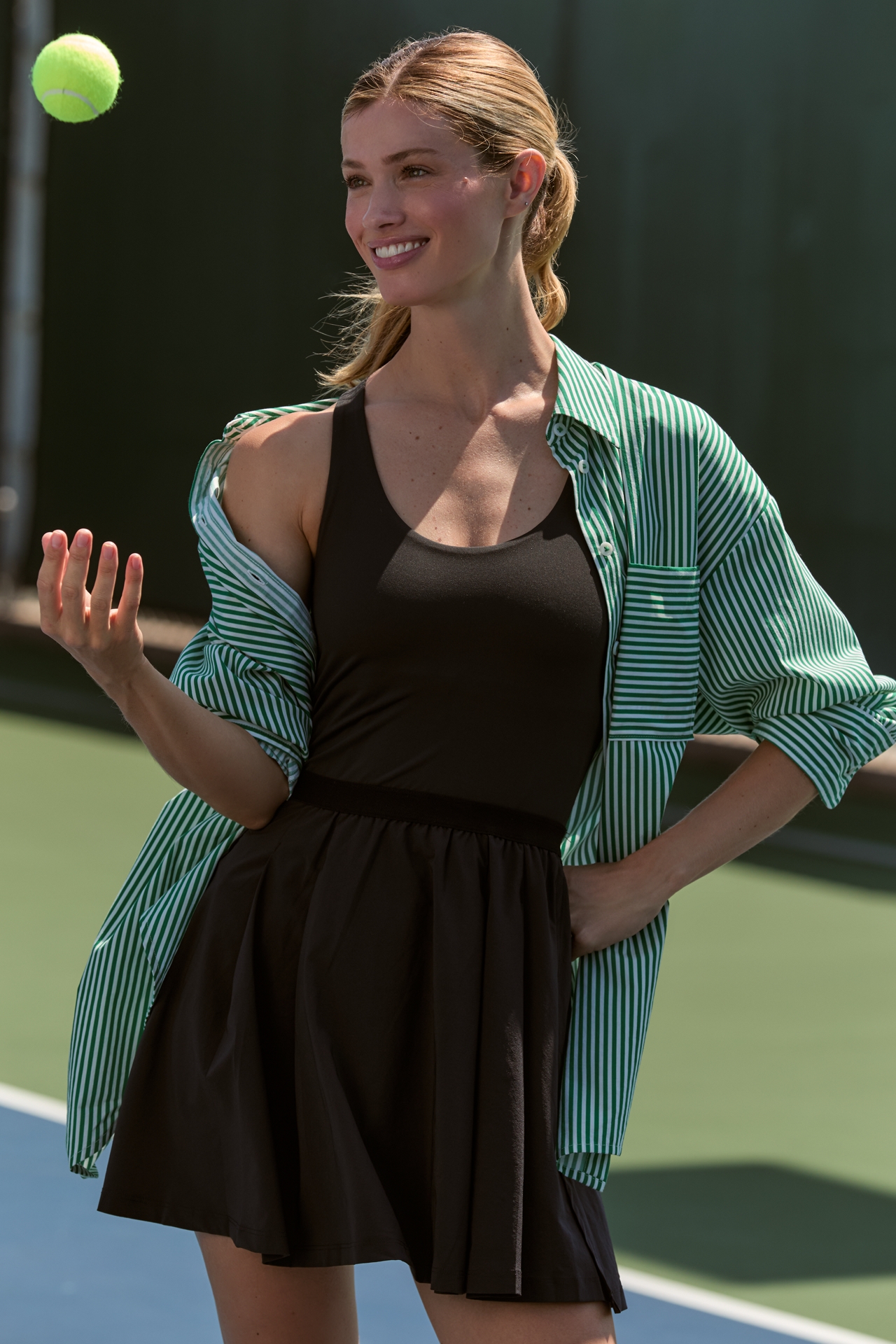 Beyond Yoga Score Pleated Mini Dress