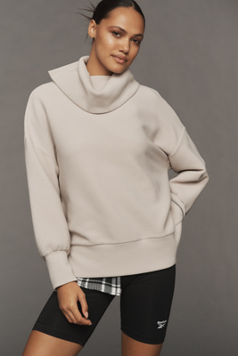Shop Varley Milton Turtleneck Sweatshirt In Multicolor