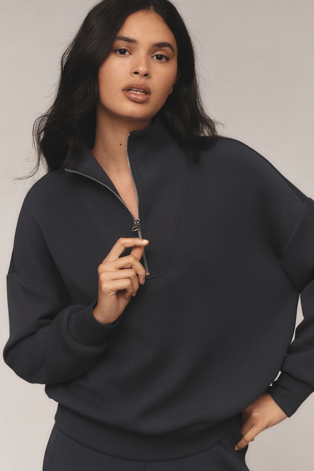 (取寄) バーリー レディース ハーレイ 1/2 ジップ セーター Varley women Hawley 1/2 Zip Sweater Black Varley Women's Hawley Half-Zip Sweatshirt, Black, XS at