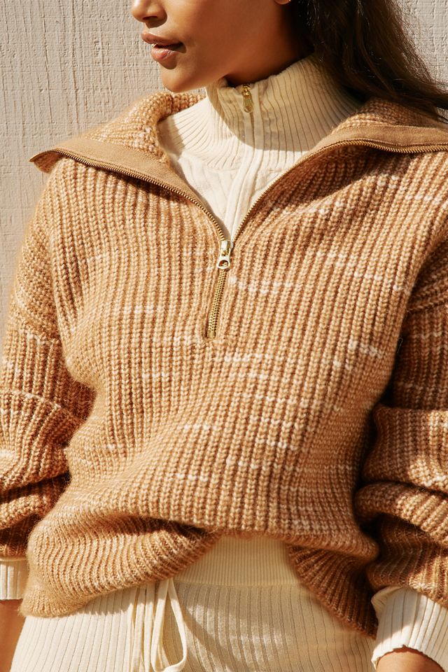 Varley Ridley Dalmatian Half-Zip Knit Sweater #2
