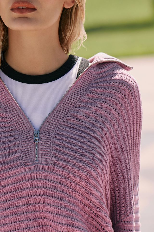 Varley Tara Pointelle Half-Zip Knit Pullover #2