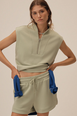 Varley Ollie High-rise Shorts In Green