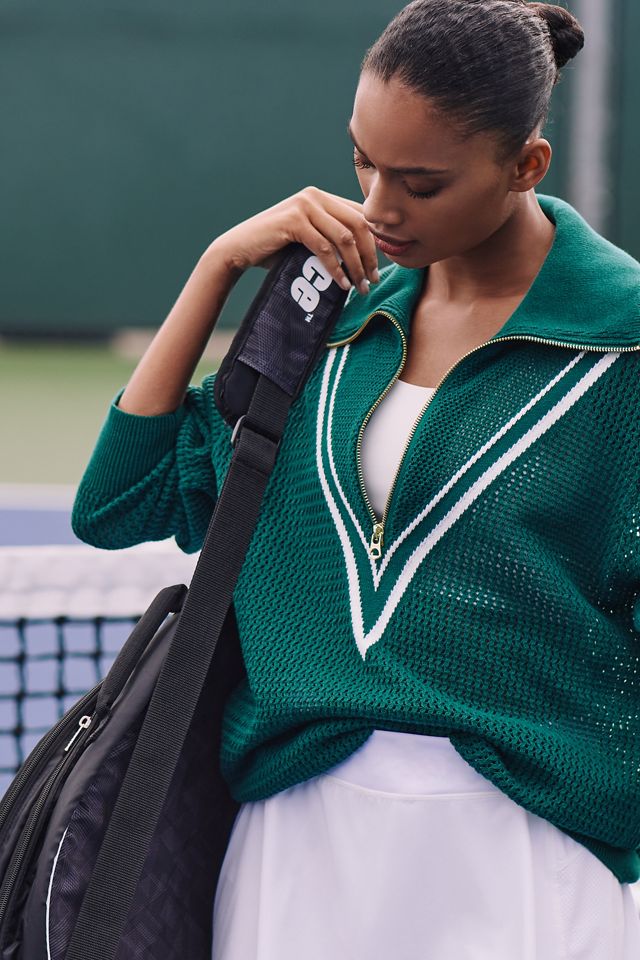 パヴォーネ Varley Savannah Long-Sleeve Knit Pullover | Anthropologie