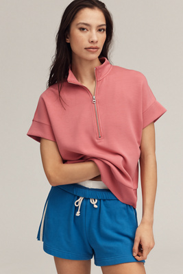 Varley Ritchie Short Sleeve Sweat Stretch-jersey Top
