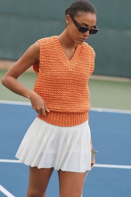Shop Varley Adie Knit Vest In Orange