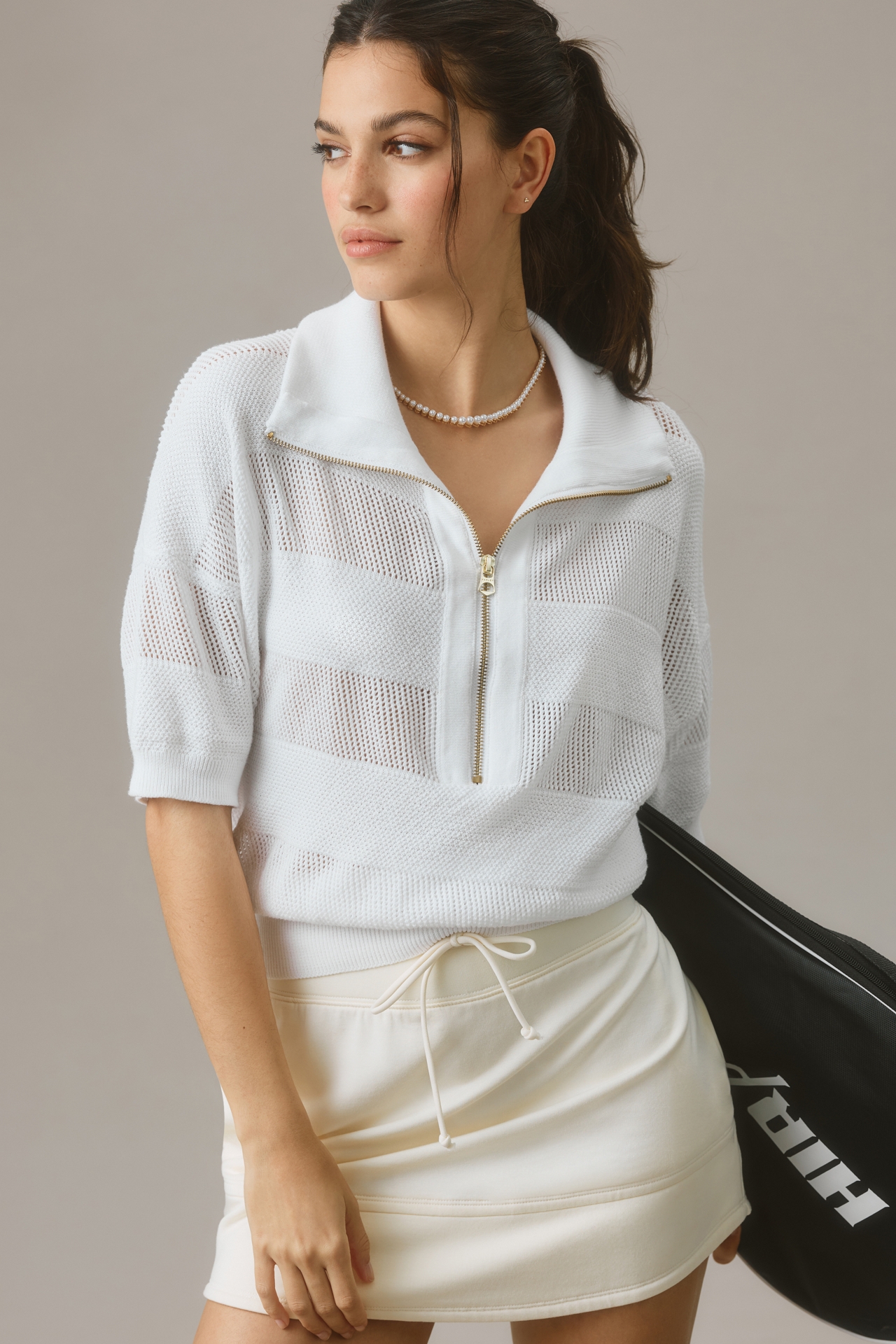 Varley Kembria Half-Zip Knit Top