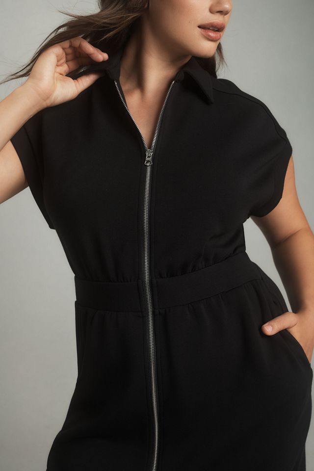 Varley Louisa Short-Sleeve Zip-Through Midi Dress | Anthropologie