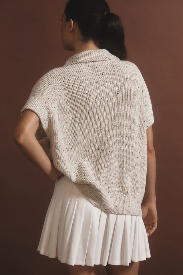 Varley Reagan Half-Zip Short-Sleeve Sweater #1