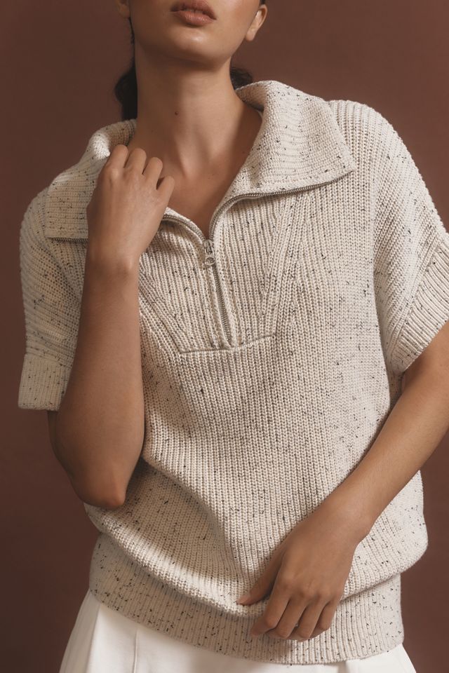 Varley Reagan Half-Zip Short-Sleeve Sweater #3