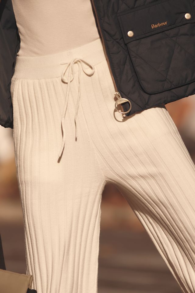 Varley Simeon Rib-Knit Wide-Leg Pants #3