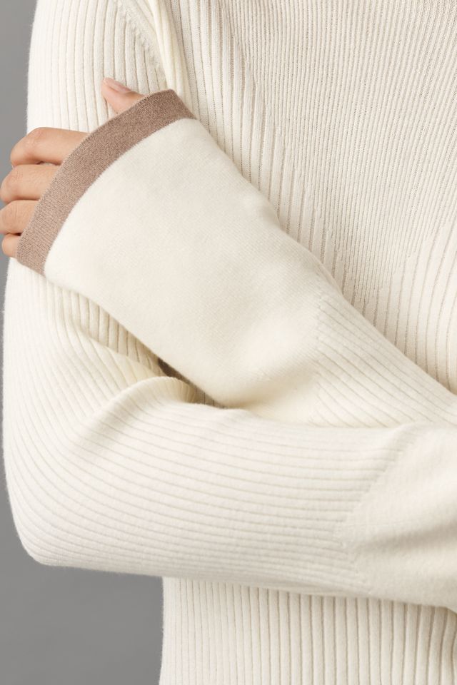 Varley Ravena Rib-Knit Turtleneck Sweater #1