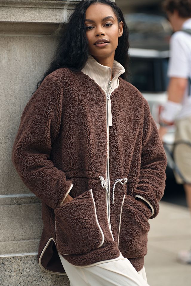 Varley Angelina Sherpa Fleece Coat #3