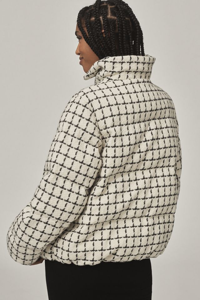 Varley Eugene Check Short Puffer Coat #1