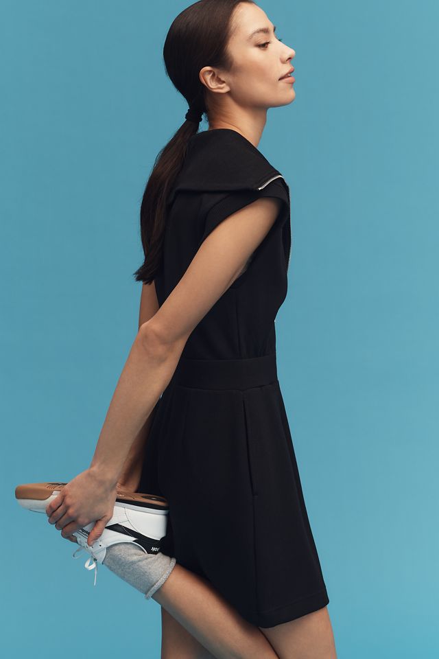 Varley Short-Sleeve Front-Zip Mini Dress #2