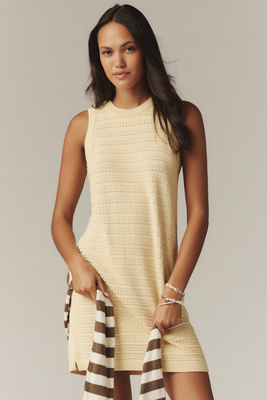 Varley X Anthropologie Mini Shift Dress In White