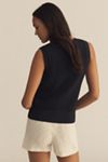 Varley Ferns Cotton Open-Knit Scoop-Neck Tank Top