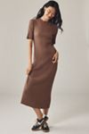 knee length dresses for ladies VARLEY | Maeve Rib Knit Dress