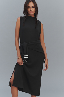 Varley Beatrice Sleeveless Midi Dress In Black