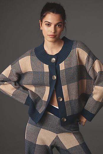 Pilcro Brushed Jacquard Cardigan Sweater | Anthropologie Pilcro Brushed Jacquard Cardigan Sweater | Anthropologie