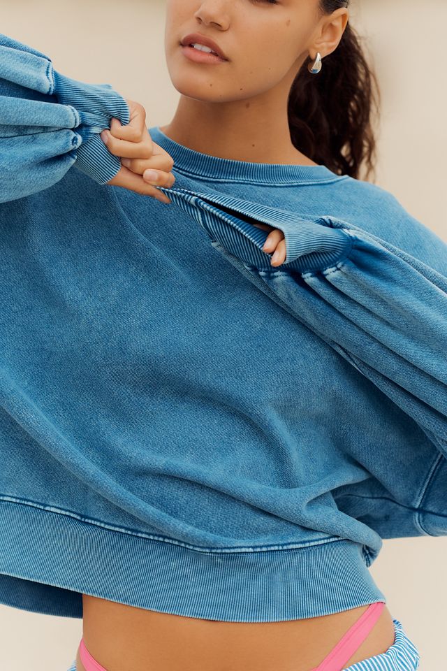 Electric & Rose Ballon-Sleeve Pullover Sweatshirt #1