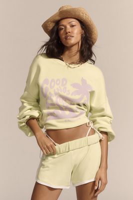 Electric & Rose Ballon-Sleeve Pullover Sweatshirt