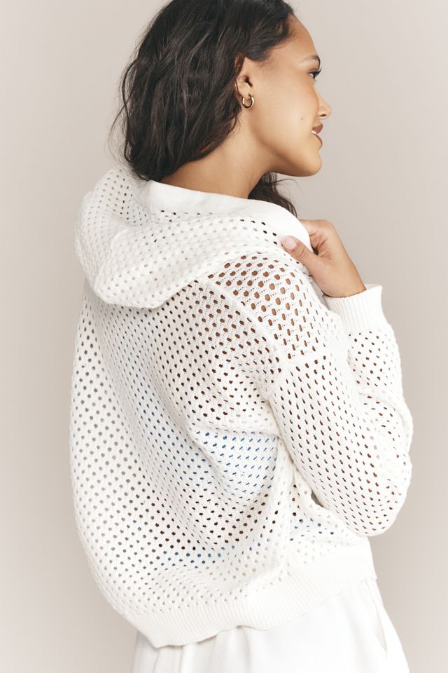 Electric & Rose Jolie Open-Knit Hooded Sweater #1
