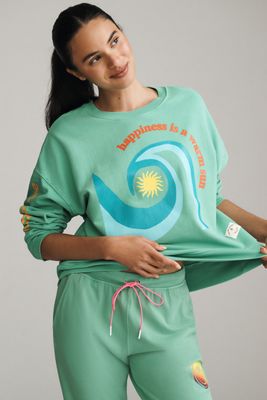 Electric & Rose Ballon-Sleeve Pullover Sweatshirt