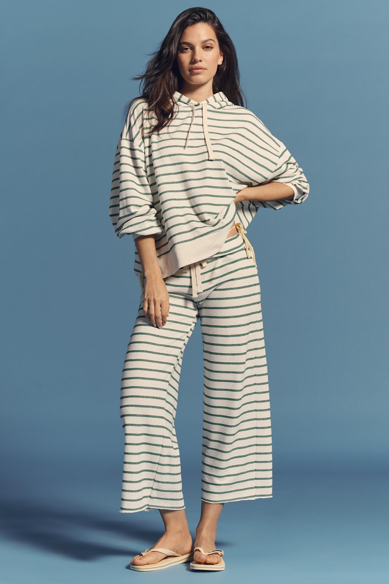 Electric & Rose Striped Hooded Sweatshirt