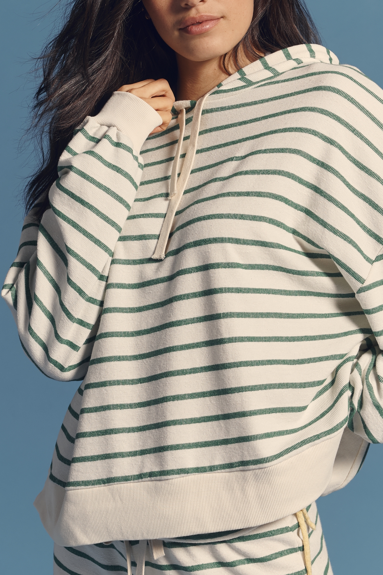 Electric & Rose Striped Hooded Sweatshirt