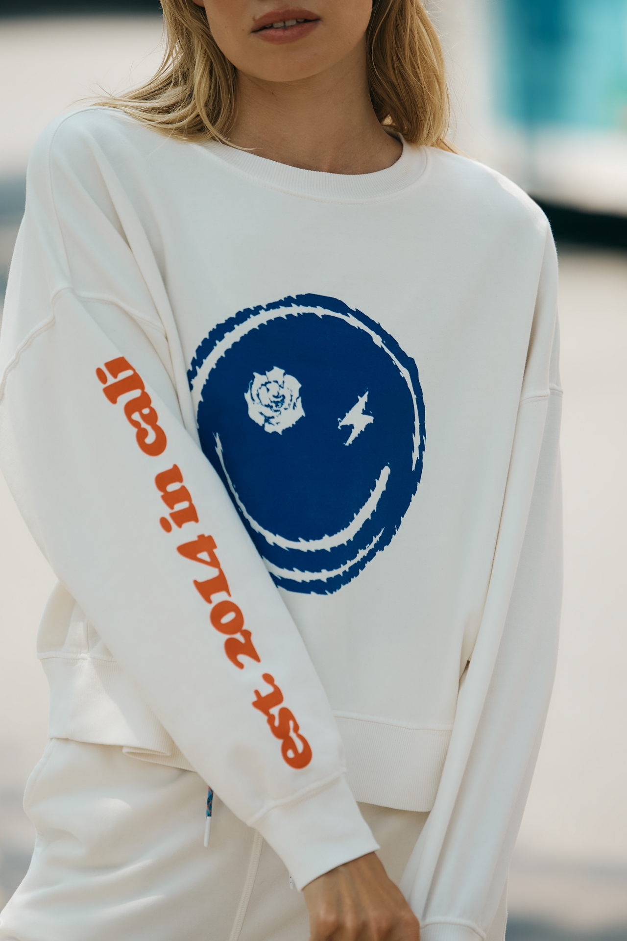 Electric & Rose Smiley Graphic Sweatshirt