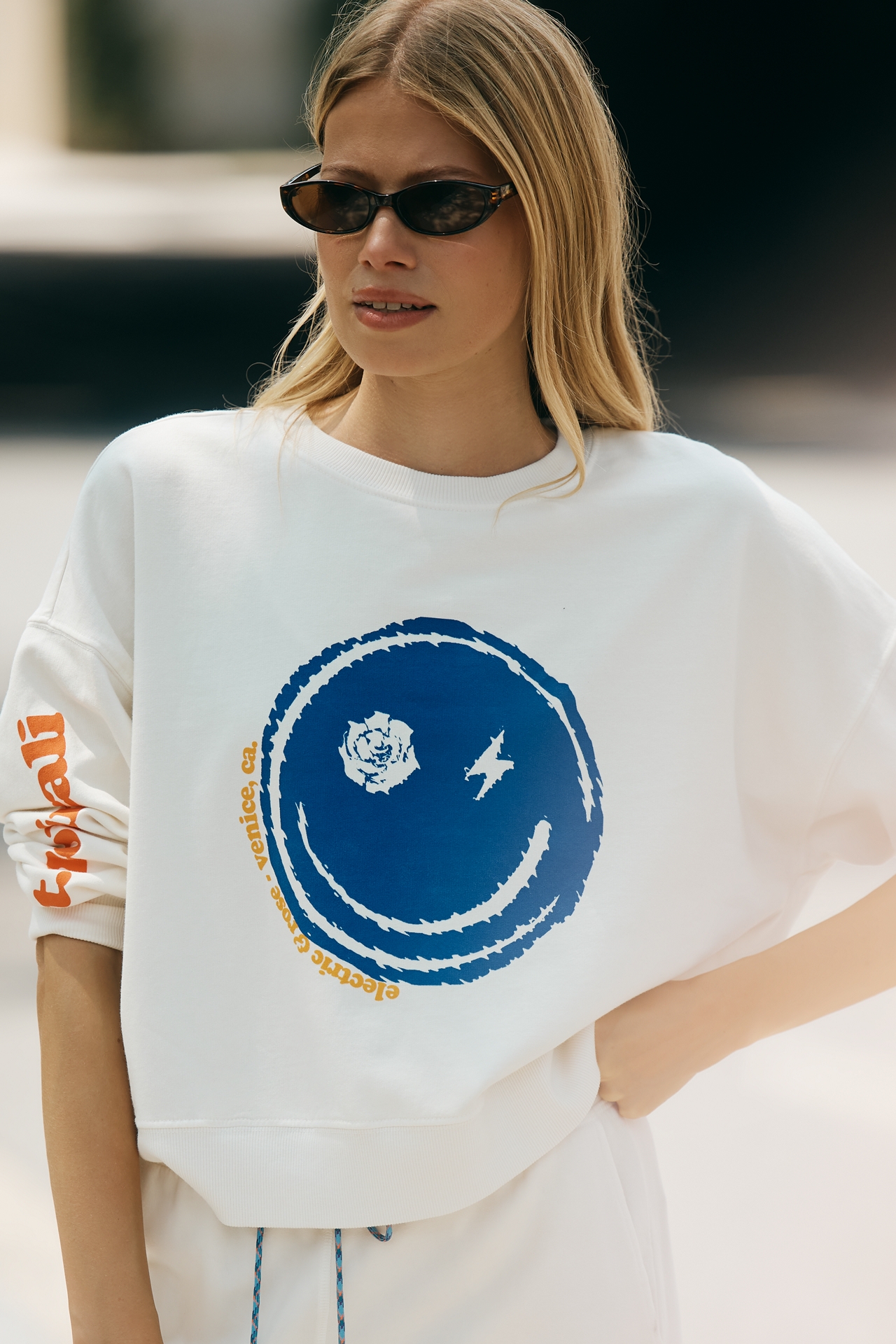 Electric & Rose Smiley Graphic Sweatshirt
