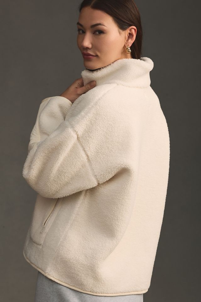 Sweaty Betty Plush Textured Half-Zip Pullover | Anthropologie
