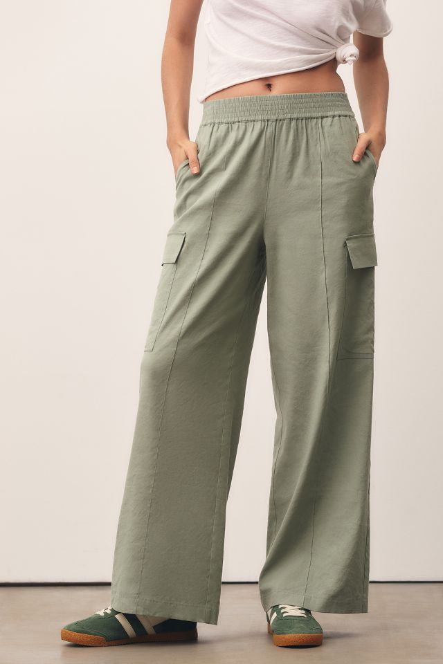 Sweaty Betty Summer Stretch Linen Utility Pants | Anthropologie