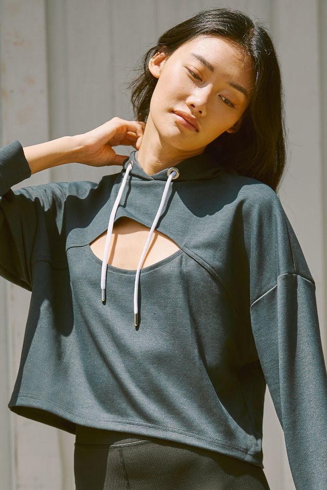 Cut front hotsell cropped hoodie