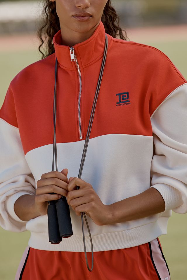 PE Nation Centre Field Quarter Zip Pullover #2