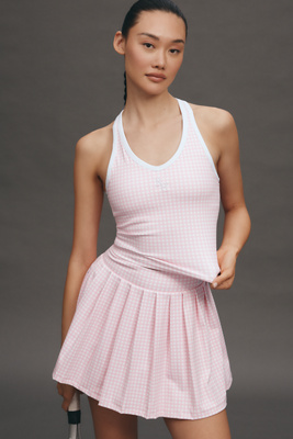 Recreational Habits Paige Gingham Sports Bra Tank Top