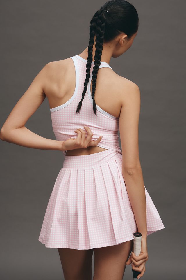 Recreational Habits Taylor Pleated Gingham Mini Skirt #3