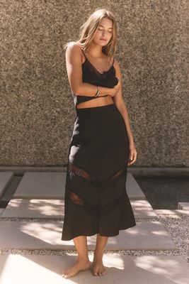Z Supply Kori Lace-Trim Midi Skirt