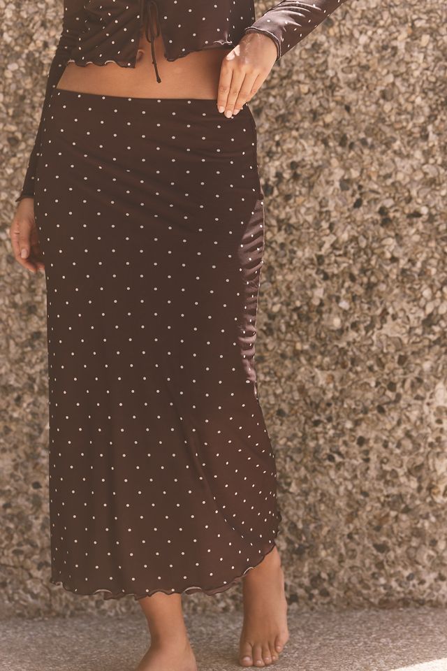 Z Supply Eda Polka Dot Mesh Midi Skirt #1