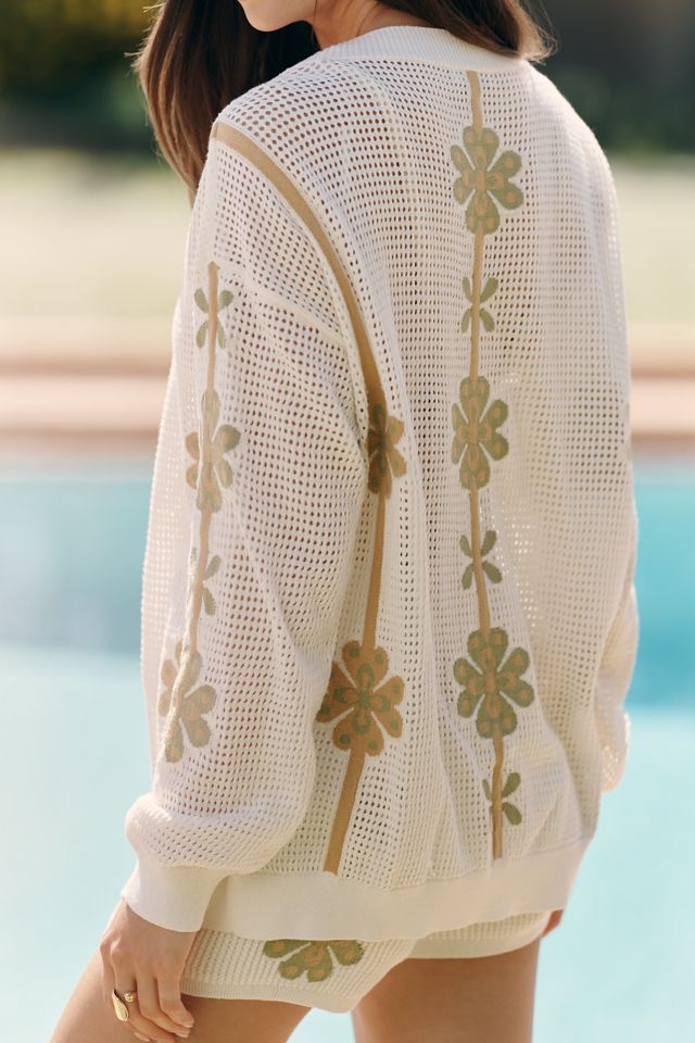 Celandine Cotton Pointelle  Surf Cardigan #1